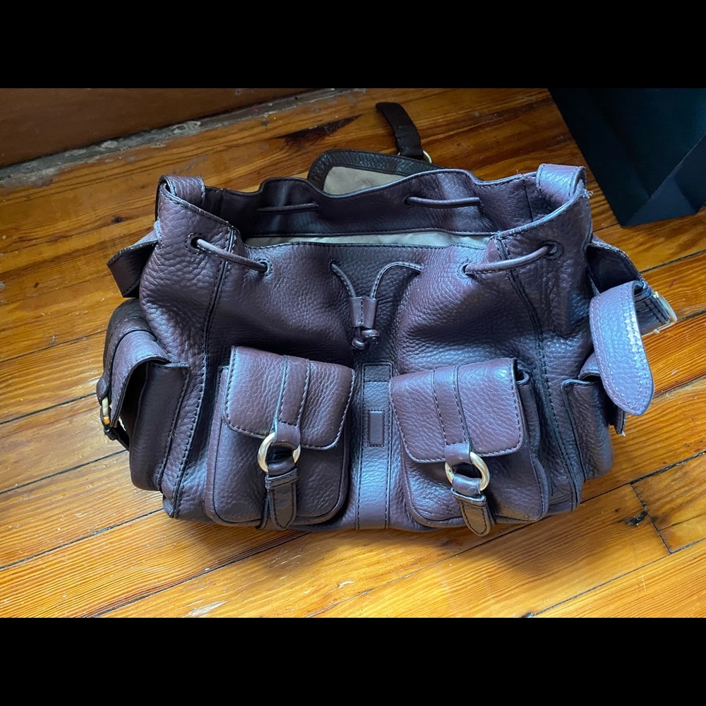 brown cole haan shoulder bag